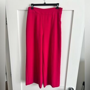 Zara bright pink slacks, straight leg dress pants. High waisted.